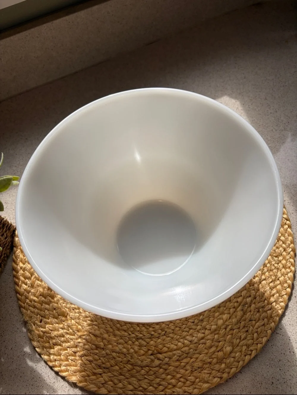 Vintage Fire King Milk Glass Oven Ware Splash Proof Mixing Bowl - 9.5 x 6